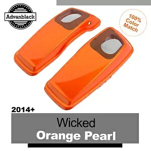 ウィキッド オレンジ パール 6x9 インチ サドルバッグ スピーカー蓋 オーディオ カバー ハーレー ツーリングに適合 WICKED ORANGE PEARL 6x9\
