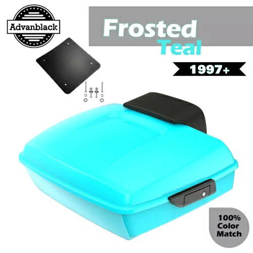 Rushmore チョップド ツアー パック パック パッド FROSTED TEAL ハーレー ツーリング/ソフテイル 97+ に適合 Rushmore Chopped Tour Pack Pak Pad FROSTED TEAL Fits Harley Touring/Softail 97+ 【並行輸入品】