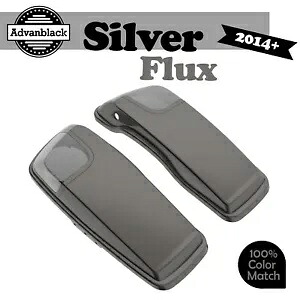 Advanblack シルバー フラックス 5x7 サドルバッグ スピーカー蓋 オーディオ カバー ハーレー 2014+ に適合 Advanblack Silver Flux 5x7 Saddlebag Speaker Lids Audio Cover Fits Harley 2014+ 【並行輸入品】
