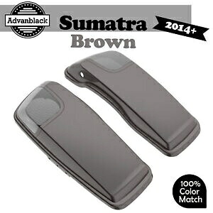 スマトラ ブラウン 5x7 サドルバッグ スピーカー蓋 オーディオ カバー ハーレー 2014+ に適合 Sumatra Brown 5x7 Saddlebag Speaker Lids Audio Cover Fits Harley 2014+ 【並行輸入品】