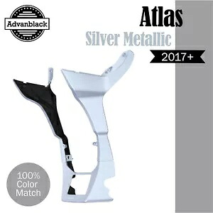 Advanblack フェアリング スポイラー キット 2017+ ハーレー ロード グライド アトラス シルバー メタリック Advanblack Fairing Spoiler Kit For 2017+ Harley Road Glide Atlas Silver Metallic 【並行輸入品】