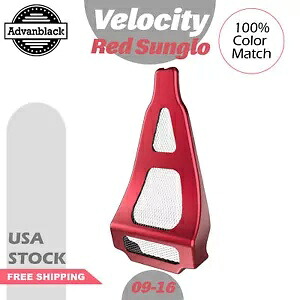 Velocity レッド Sunglo ABS チンスポイラー 09-16 空冷ハーレーツーリングに適合 Velocity Red Sunglo ABS Chin Spoiler Fits for 09-16 Air-Cooled Harley Touring 【並行輸入品】