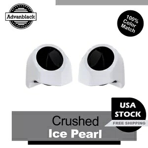 Harley King Tour Pack CRUSHED ICE PEARL Advanblack 6.5 インチスピーカーポッドに適合 Fits Harley King Tour Pack CRUSHED ICE PEARL Advanblack 6.5 inches Speaker Pods 【並行輸入品】
