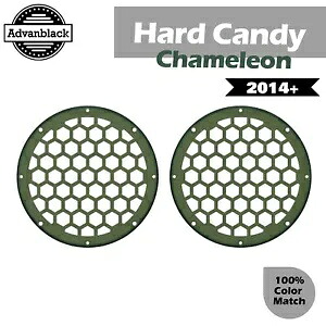 ハード キャンディ カメレオン フレーク ハーレー HEX 6.5 インチ スピーカー グリル Advanblack x XBS 用 Hard Candy Chameleon Flake For Harley HEX 6.5'' Speaker Grill Advanblack x XBS 【並行輸入品】