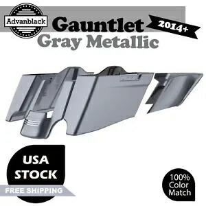 ガントレット グレー メタリック CVO テーパード エクステンデッド ストレッチ サドルバッグ ハーレー 14+用 Gauntlet Gray Metallic CVO Tapered Extended Stretched Saddlebags For Harley 14+ 【並行輸入品】