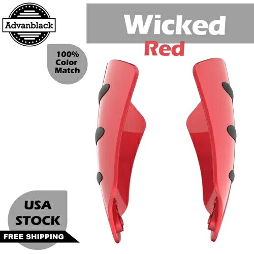 Advanblack ウィキッド レッド ハンドガード ハーレーダビッドソン ツーリング & ソフテイル用 Advanblack Wicked Red Hand Guard For Harley Davidson Touring & Softails 【並行輸入品】