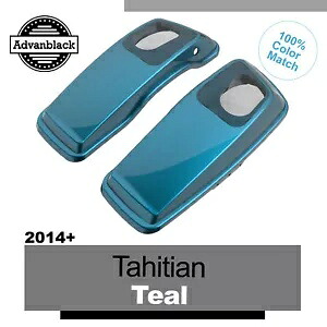 タヒチアン ティール 6x9 インチ サドルバッグ スピーカー蓋 オーディオ カバー ハーレー ツーリング 2014+ に適合 TAHITIAN TEAL 6x9\
