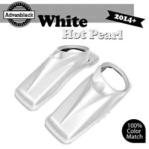 ホワイト ホット パール ハーレー ツーリング 14+ アドバンブラック 8 インチ サドルバッグ スピーカー蓋用 WHITE HOT PEARL For Harley Touring 14+ Advanblack 8\