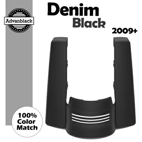ハーレーツーリング 2009+ デニムブラック カットアウトなし ストレッチリアフェンダーエクステンション For Harley Touring 2009+ DENIM BLACK No Cutout Stretched Rear Fender Extension 【並行輸入品】