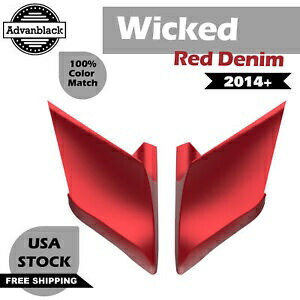 WICKED RED DENIM 14+ ハーレー Advanblack CVO ストレッチ拡張サイドカバー用 WICKED RED DENIM For 14+ Harley Advanblack CVO Stretched Extended Side Cover 【並行輸入品】