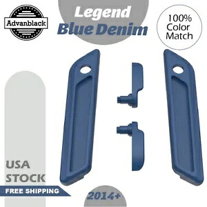 サドルバッグ蓋レバー&ラッチカバーセットキット 14歳以上ハーレー用 LEGEND ブルーデニム Saddlebag Lid Lever & Latch Cover Set Kit For 14+ Harley LEGEND BLUE DENIM 【並行輸入品】