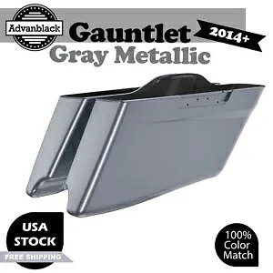 ガントレット グレー メタリック CVO テーパード ストレッチ サドルバッグ 14+ ハーレー ツーリング用 Gauntlet Gray Metallic CVO Tapered Stretched Saddlebag For 14+ Harley Touring 【並行輸入品】