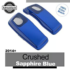 クラッシュサファイアブルー 6x9インチ サドルバッグ スピーカー蓋 オーディオカバー ハーレーツーリングに適合 CRUSHED SAPPHIRE BLUE 6x9\