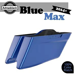 ブルーマックス アドバンブラック CVO テーパード拡張サドルバッグ 14 歳以上のハーレーツーリングに適合 BLUE MAX Advanblack CVO Tapered Extended Saddlebag Fits 14+ Harley Touring 【並行輸入品】