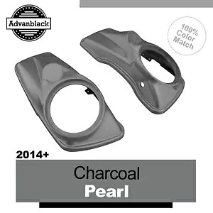 チャコール パール 8 インチ サドルバッグ スピーカー蓋カバー ハーレー ツーリング 14+用 Charcoal Pearl 8 inch Saddlebag Speaker Lids Cover For Harley Touring 14+ 【並行輸入品】