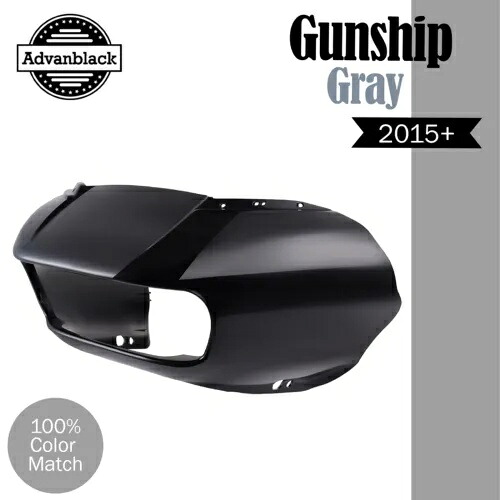 ハーレーツーリングロードグライド用ガンシップグレーアウターフェアリングバットウィングカウル Gunship Gray Outer Fairing Batwing Cowl For Harley Touring Road Glide 【並行輸入品】