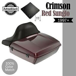 CRIMSON RED SUNGLO ラッシュモア チョップド ツアー パック ラップアラウンド ハーレー/ソフテイル 97+ CRIMSON RED SUNGLO Rushmore Chopped Tour Pack Wrap Around For Harley/Softail 97+ 【並行輸入品】