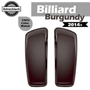 ビリヤード バーガンディ ノーマル 拡張ストレッチサドルバッグ蓋 ハーレー 2014+ に適合 Billiard Burgundy Normal Extended Stretched Saddlebag Lids Fits Harley 2014+ 【並行輸入品】
