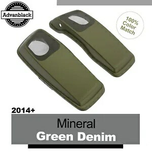 ミネラルグリーンデニム 6x9インチ サドルバッグ スピーカー蓋 オーディオカバー ハーレーツーリングに適合 MINERAL GREEN DENIM 6x9\