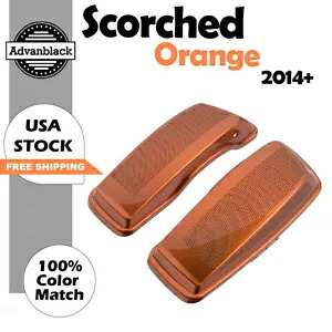スコーチオレンジ デュアル 6x9 サドルバッグ スピーカー蓋 オーディオカバー ハーレー 14+ に適合 Scorched Orange Dual 6x9 Saddlebag Speaker Lids Audio Cover Fits for Harley 14+ 【並行輸入品】