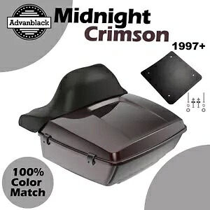 Advanblack ミッドナイト クリムゾン ラッシュモア キング ツアー パック パック 97 年以上のハーレー/ソフテイルに適合 Advanblack Midnight Crimson Rushmore King Tour Pak Pack Fits 97+ Harley/Softail 【並行輸入品】