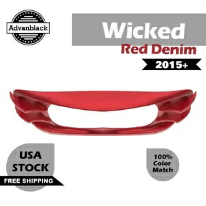 ウィキッド レッド デニム ヘッドライト ベゼル ハーレーダビッドソン ロード グライド FLTRX 15+ に適合 Wicked Red Denim Headlight Bezel Fits Harley Davidson Road Glide FLTRX 15+ 【並行輸入品】