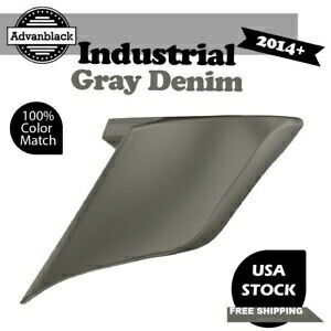 Advanblack ハーレー 14+ 用 インダストリアル グレー デニム ストレッチ拡張サイドカバー Industrial Gray Denim Stretched Extended Side Cover For Harley 14+ by Advanblack 【並行輸入品】