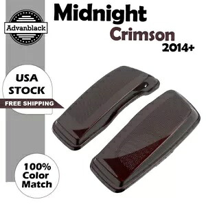 ミッドナイトクリムゾン デュアル 6x9 サドルバッグ スピーカー蓋 オーディオカバー ハーレー 14+ に適合 Midnight Crimson Dual 6x9 Saddlebag Speaker Lids Audio Cover Fits for Harley 14+ 【並行輸入品】