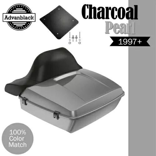 チャコール パール ラッシュモア チョップド ツアー パック ラップ アラウンド ハーレー/ソフテイル 97+用 CHARCOAL PEARL Rushmore Chopped Tour Pak Pack Wrap Around For Harley/Softail 97+ 【並行輸入品】