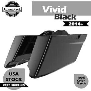 Advan ビビッドブラック CVO スタイル テーパード拡張サドルバッグボトムス 14 歳以上ハーレー用 Advan Vivid Black CVO Style Tapered Extended Saddlebag Bottoms For 14+ Harley 【並行輸入品】