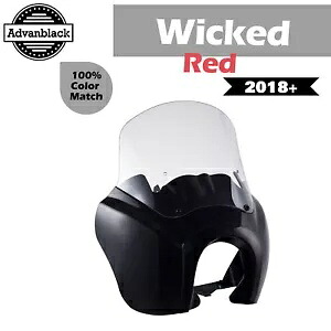 Advanblack ウィキッド レッド T スポーツ フェアリング ハーレー ストリート ボブ & ロー ライダー/ S 用 Advanblack Wicked Red T-Sport Fairing For Harley Street Bob & Low Rider/ S 【並行輸入品】