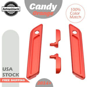 サドルバッグリッドレバー&ラッチカバーセットキット 14歳以上ハーレーツーリング用 キャンディオレンジ Saddlebag Lid Lever & Latch Cover Set Kit For 14+ Harley Touring CANDY ORANGE 【並行輸入品】