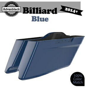 ビリヤードブルー アドバンブラック CVO テーパード拡張サドルバッグ 14 歳以上のハーレーツーリングに適合 BILLIARD BLUE Advanblack CVO Tapered Extended Saddlebag Fits 14+ Harley Touring 【並行輸入品】