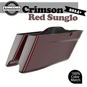 CRIMSON RED SUNGLO CVO テーパード拡張サドルバッグ 14 歳以上のハーレーツーリングに適合 CRIMSON RED SUNGLO CVO Tapered Extended Saddlebag Fits 14+ Harley Touring 【並行輸入品】 100,650円