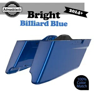 ブライトビリヤードブルー CVO テーパード拡張サドルバッグ 14 歳以上のハーレーツーリングに適合 BRIGHT BILLIARD BLUE CVO Tapered Extended Saddlebag Fits 14+ Harley Touring 【並行輸入品】