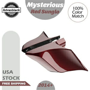 ミステリアスレッド Sunglo ストレッチ拡張サイドカバー ハーレーツーリング 2014+ に適合 Mysterious Red Sunglo Stretched Extended Side Cover Fits Harley Touring 2014+ 【並行輸入品】