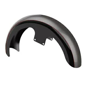 ハーレーツーリング用ビレットシルバーとビビッドブラックツートン19インチフロントフェンダー Billet Silver and Vivid Black Two Tone 19'' Front Fender For Harley Touring 【並行輸入品】