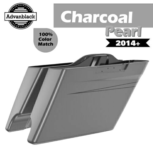 チャコールパール拡張バッグ ストレッチサドルバッグ ピンストライプ 14歳以上のハーレーに適合 Charcoal Pearl Extended Bag Stretched Saddlebags Pinstripes Fits for 14+ Harley 【並行輸入品】 106,150円