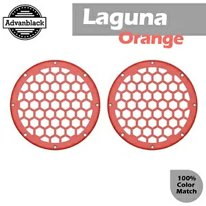 ラグナオレンジ ハーレー用 下部フェアリング HEX 6.5インチ スピーカーグリル Advanblack x XBS Laguna Orange For Harley Lower Fairing HEX 6.5'' Speaker Grill Advanblack x XBS 【並行輸入品】