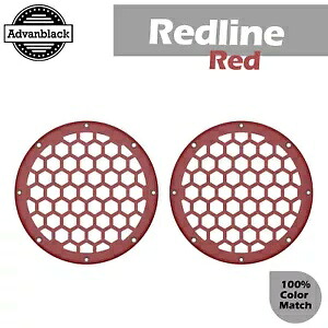 レッドライン レッド ハーレー用 下部フェアリング HEX 6.5インチ スピーカー グリル Advanblack x XBS Redline Red For Harley Lower Fairing HEX 6.5'' Speaker Grill Advanblack x XBS 【並行輸入品】