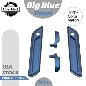 サドルバッグリッドレバー&ラッチカバーセットキット 14歳以上ハーレーツーリング用 ビッグブルーパール Saddlebag Lid Lever & Latch Cover Set Kit For 14+ Harley Touring BIG BLUE PEARL 【並行輸入品】