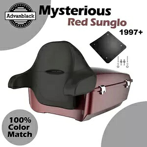 Advanblack ミステリアス レッド サングロ ラッシュモア キング ツアー パック 97+ ハーレー/ソフテイル用 Advanblack Mysterious Red Sunglo Rushmore King Tour Pack For 97+ Harley/Softail 【並行輸入品】