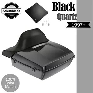 ブラッククォーツ ラッシュモア チョップド ツアー パック ラップアラウンド ハーレー/ソフテイル 97+用 BLACK QUARTZ Rushmore Chopped Tour Pak Pack Wrap Around For Harley/Softail 97+ 【並行輸入品】