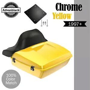 クローム イエロー ラッシュモア チョップド ツアー パック ラップ アラウンド ハーレー/ソフテイル 97+用 CHROME YELLOW Rushmore Chopped Tour Pak Pack Wrap Around For Harley/Softail 97+ 【並行輸入品】