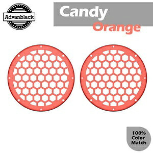 キャンディオレンジ ハーレー用 下部フェアリング HEX 6.5インチ スピーカーグリル Advanblack x XBS Candy Orange For Harley Lower Fairing HEX 6.5'' Speaker Grill Advanblack x XBS 【並行輸入品】