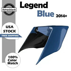 Advanblack レジェンド ブルー ストレッチ拡張サイドカバー ハーレー ツーリング 2014+ に適合 Advanblack Legend Blue Stretched Extended Side Cover Fits Harley Touring 2014+ 【並行輸入品】