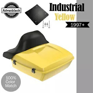 インダストリアルイエローラッシュモアチョップドツアーパックラップアラウンドハーレー/ソフテイル97+用 INDUSTRIAL YELLOW Rushmore Chopped Tour Pack Wrap Around For Harley/Softail 97+ 【並行輸入品】
