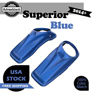 優れたブルー 8 インチサドルバッグスピーカー蓋カバーハーレーツーリング 14+ Superior Blue 8 inch Saddlebag Speaker Lids Cover For Harley Touring 14+ 【並行輸入品】