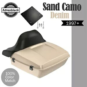 サンドカモデニムラッシュモアチョップドツアーパックラップアラウンドハーレー/ソフテイル97+用 SAND CAMO DENIM Rushmore Chopped Tour Pack Wrap Around For Harley/Softail 97+ 【並行輸入品】