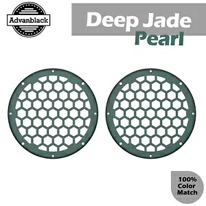 ディープ ジェイド パール ハーレー LowerFairing HEX 6.5 インチ スピーカー グリル Advanblack x XBS 用 Deep Jade Pearl For Harley LowerFairing HEX 6.5'' Speaker Grill Advanblack x XBS 【並行輸入品】
